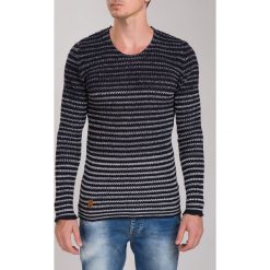 Granatowy Sweter MS3029. Niebieskie swetry klasyczne męskie marki Fasardi, s. Za 81,75 zł.