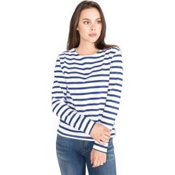Scotch & Soda Koszulka Niebieski Biały. Niebieskie koszulki damskie Scotch & Soda, l, w paski, z bawełny, bez kołnierzyka, z długim rękawem. Za 266,95 zł.