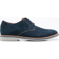 Clarks - Półbuty. Niebieskie półbuty męskie marki Clarks, na co dzień, ze skóry, z okrągłym noskiem, na sznurówki. W wyprzedaży za 319,90 zł.