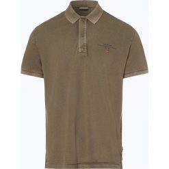 Napapijri - Męska koszulka polo, zielony. Zielone koszulki męskie Napapijri, m, bez wzorów, z bawełny, sportowe, bez rękawów. Za 169,95 zł.