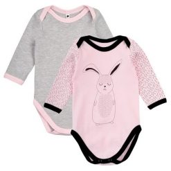 Garnamama Dziewczęce Body Zestaw 2szt Rabbits 62 Różowe. Różowe body niemowlęce Garnamama, bez wzorów, z bawełny, bez rękawów. W wyprzedaży za 28,00 zł.