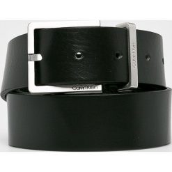 Calvin Klein - Pasek skórzany. Czarne paski męskie Calvin Klein, w paski, z materiału. Za 199,90 zł.