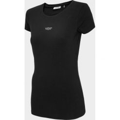 T-shirt damski TSD601 - głęboka czerń - Outhorn. Koszulki damskie Outhorn, z bawełny. W wyprzedaży za 19,99 zł.