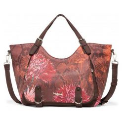 Desigual Torebka Damska Rodas Rotterdam Brązowa. Brązowe torebki klasyczne damskie Desigual, z materiału. Za 349,00 zł.