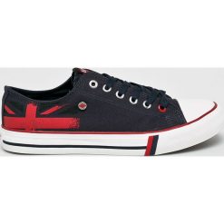 Lee Cooper - Tenisówki. Niebieskie trampki męskie Lee Cooper, bez wzorów, z gumy, na sznurówki. Za 99,90 zł.