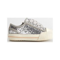 Mango Kids - Tenisówki dziecięce Wichita. Szare trampki dziewczęce z gumy, na sznurówki. Za 119,90 zł.