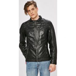 Casual Friday - Kurtka skórzana. Czarne kurtki męskie marki Casual Friday, xl, z poliesteru, casualowe. W wyprzedaży za 379,90 zł.
