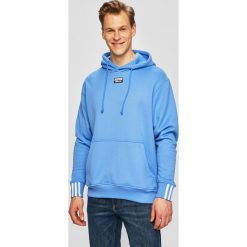 Adidas Originals - Bluza. Niebieskie bluzy męskie adidas Originals, m, z nadrukiem, z bawełny, z kapturem, bez rękawów, z kapturem. W wyprzedaży za 249,90 zł.