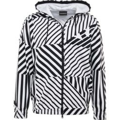 Emporio Armani ZIPPED HOODIE ALLOVER Kardigan nero. Czarne kardigany męskie Emporio Armani, m, bez wzorów, z bawełny. W wyprzedaży za 530,55 zł.