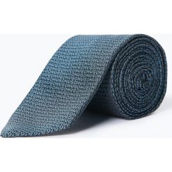 HUGO - Krawat jedwabny męski, niebieski. Niebieskie krawaty męskie marki HUGO, z napisami, z jedwabiu, eleganckie. Za 229,95 zł.