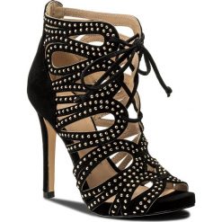 Sandały LIU JO - Sandalo Tc 110 Ibis S18045 P0021 Black/Gold 01040. Czarne klapki damskie marki Liu Jo, z aplikacjami, ze skóry, bez obcasa, na obcasie. W wyprzedaży za 539,00 zł.