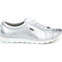 Półbuty - skóra naturalna - model 262 - kolor srebrny przecierka. Szare półbuty damskie Zapato, bez wzorów, ze skóry, bez obcasa, bez zapięcia. W wyprzedaży za 173,40 zł.