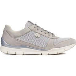 Geox Sukie Tenisówki Szary. Szare trampki i tenisówki damskie Geox, bez wzorów, ze skóry, bez zapięcia. Za 342,95 zł.