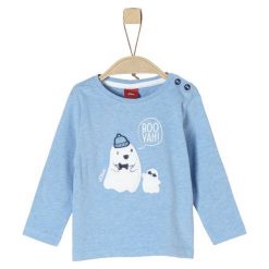 S.Oliver T-Shirt Chłopięcy 92, Niebieski. Niebieskie t-shirty chłopięce marki S.Oliver, z długim rękawem. Za 69,00 zł.
