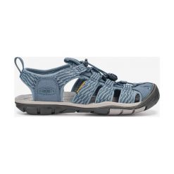 Keen Clearwater Cnx Sandały Niebieski. Niebieskie sandały damskie Keen, w paski, z materiału, bez obcasa, z paskami. Za 447,95 zł.