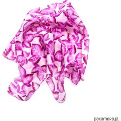 Apaszki damskie: Apaszka Jedwabna Pink Leaves-Nowość 2018