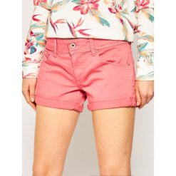 Szorty jeansowe Pepe Jeans Siouxie PL800685. Pomarańczowe szorty damskie Pepe Jeans, bez wzorów, z elastanu. Za 219,00 zł.