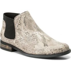 Botki CARINII - B2807 F82-000-000-983. Szare buty zimowe damskie Carinii, z materiału, na obcasie. W wyprzedaży za 199,00 zł.