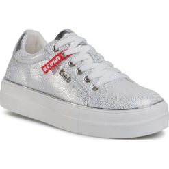 Sneakersy KEDDO - 807235/05-06 Silver. Szare półbuty damskie Keddo, na co dzień, bez wzorów, ze skóry ekologicznej, bez obcasa, na płaskiej podeszwie, bez zapięcia. W wyprzedaży za 199,00 zł.