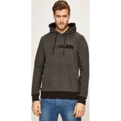 Calvin Klein - Bluza. Szare bluzy męskie s, z aplikacjami, z bawełny, z kapturem. Za 499,90 zł.