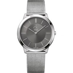 Calvin Klein Minimal Zegarek Srebrny. Szare zegarki męskie Calvin Klein, srebrne. Za 917,95 zł.