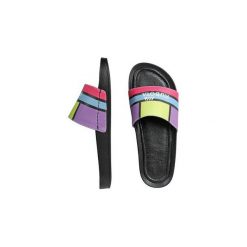 Klapki Kubota Retro Mondrian. Czarne crocsy damskie marki Kubota, z aplikacjami, ze skóry. Za 199,99 zł.