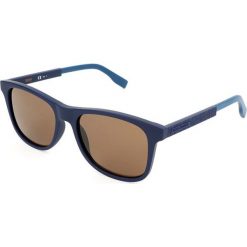 Męskie okulary przeciwsłoneczne w kolorze niebiesko-brązowym. Pomarańczowe okulary przeciwsłoneczne męskie marki Hugo Boss Sunglasses, z tworzywa sztucznego, wakacyjne. W wyprzedaży za 193,95 zł.