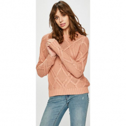 Vero Moda - Sweter. Szare swetry klasyczne damskie marki Vero Moda, s, z bawełny, z okrągłym kołnierzem. W wyprzedaży za 89,90 zł.