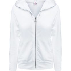 Bluza DEHA HARMONIC. Białe bluzy damskie Deha, bez wzorów, z dzianiny, bez rękawów, z kapturem. W wyprzedaży za 165,00 zł.