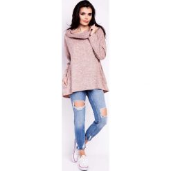 Różowa Bluza Luźna z Kominem-Kapturem. Bluzy damskie Molly.pl. Za 119,90 zł.