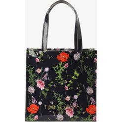 Ted Baker - Damska torba shopper – Palcon, niebieski. Niebieskie torby damskie na zakupy Ted Baker, w kwiaty, bez dodatków. Za 229,95 zł.