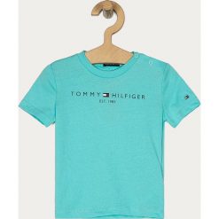 Tommy Hilfiger - T-shirt dziecięcy 74-176 cm. Zielone t-shirty chłopięce TOMMY HILFIGER, z nadrukiem, z bawełny, bez rękawów. Za 89,90 zł.