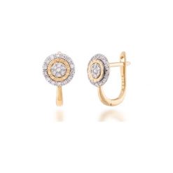 Kolczyki damskie: Wspaniałe Kolczyki – , Diament 0,10ct