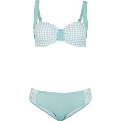 Bikini na fiszbinach (2 części) bonprix miętowo-biały. Zielone stroje kąpielowe damskie bonprix, bez wzorów. Za 42,99 zł.