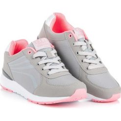 Trampki damskie slip on: Szare wiązane trampki AX BOXING odcienie szarości i srebra