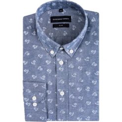 Koszula SIMONE KDWS000603. Niebieskie koszule męskie Giacomo Conti, m, bez wzorów, z bawełny, button down, z długim rękawem. Za 259,00 zł.