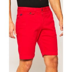 Szorty materiałowe La Martina Chino PMB001 TW187. Czerwone spodenki i szorty męskie La Martina, m, bez wzorów, z elastanu. W wyprzedaży za 379,00 zł.