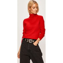 Brave Soul - Sweter. Czerwone swetry damskie Brave Soul, s, bez wzorów, z dzianiny, z krótkim rękawem, krótkie, bez kaptura. Za 79,90 zł.