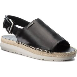 Espadryle CALVIN KLEIN - Vesna E6700 Black. Czarne espadryle damskie Calvin Klein, bez wzorów, ze skóry, bez obcasa. W wyprzedaży za 299,00 zł.