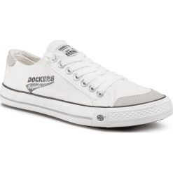 Tenisówki DOCKERS - 30ST027-790500 White. Białe półbuty męskie DOCKERS, na co dzień, bez wzorów, ze skóry, bez zapięcia. Za 209,00 zł.