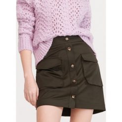 Spódnica cargo - Khaki. Brązowe spódniczki damskie Reserved, bez wzorów. Za 89,99 zł.