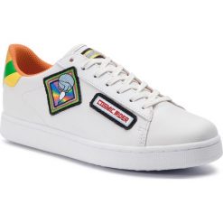 Sneakersy TRUSSARDI JEANS - 79A00309 W001. Białe półbuty damskie Trussardi Jeans, z jeansu. W wyprzedaży za 479,00 zł.