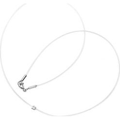 Naszyjniki damskie: Naszyjnik w kolorze przezroczystym z diamentami- dł. 42 cm