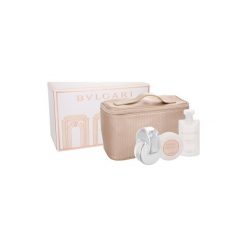 Kosmetyczki damskie: Bvlgari Omnia Crystalline zestaw Edt 65ml + 75ml Balsam + 75g Mydło + Kosmetyczka dla kobiet