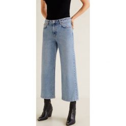 Mango - Jeansy Culotte. Niebieskie jeansy damskie Mango, z podwyższonym stanem. W wyprzedaży za 69,90 zł.