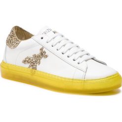 Sneakersy PATRIZIA PEPE - 2V8807/A2GX-J2DS White/Yellow. Białe półbuty damskie Patrizia Pepe, ze skóry. Za 839,00 zł.