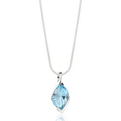 Wspaniały Srebrny Wisiorek - srebro 925, Topaz swiss blue. Szare zawieszki damskie z topazem, srebrne. Za 299,00 zł.