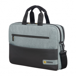 American Tourister City Drift 15.6" czarno-szara. Szare torby na laptopa marki Samsonite, w paski. W wyprzedaży za 149,00 zł.