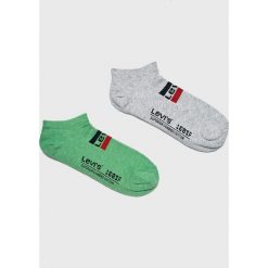 Levi's - Skarpety (2-pack). Zielone skarpetki męskie Levi's®, bez wzorów, z elastanu. Za 39,90 zł.