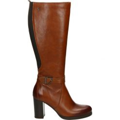 Kozaki - 67007 PEL WHI. Czarne buty zimowe damskie marki Venezia, z materiału, na obcasie. Za 499,00 zł.